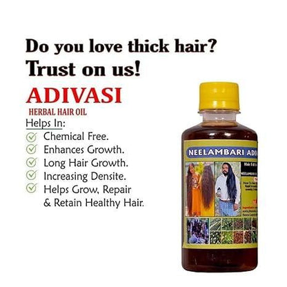 Donnara Organics Adivasi Neelambari Herbal Hair Oil for Long & Strong Hair (Pack of 2) 125ml(each)